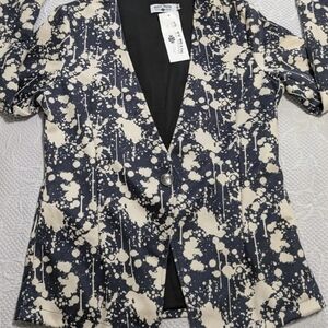 Vintage New Blazer Medium By Crazy Train "Paint Splatter" Nineties Revival